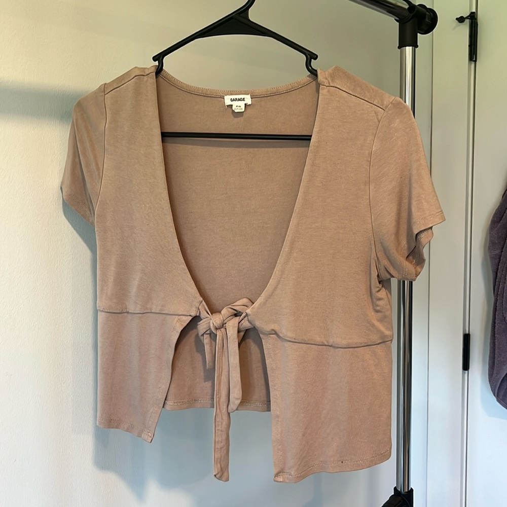 Women’s beige Garage tie top
